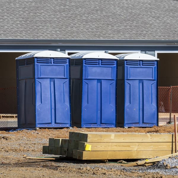 how often are the porta potties cleaned and serviced during a rental period in Monterville